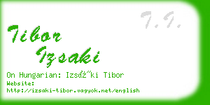 tibor izsaki business card